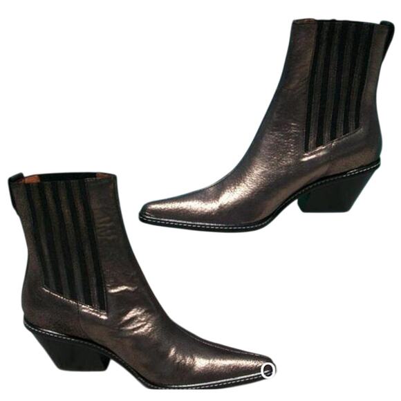 Donald Pliner Western Couture Metallic Pig Leather Boot Shoe New Goring $625 NWT main image 2